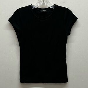 Club Monaco Ribbed Black Tee